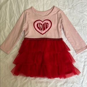 Pink and Red Heart Dress
